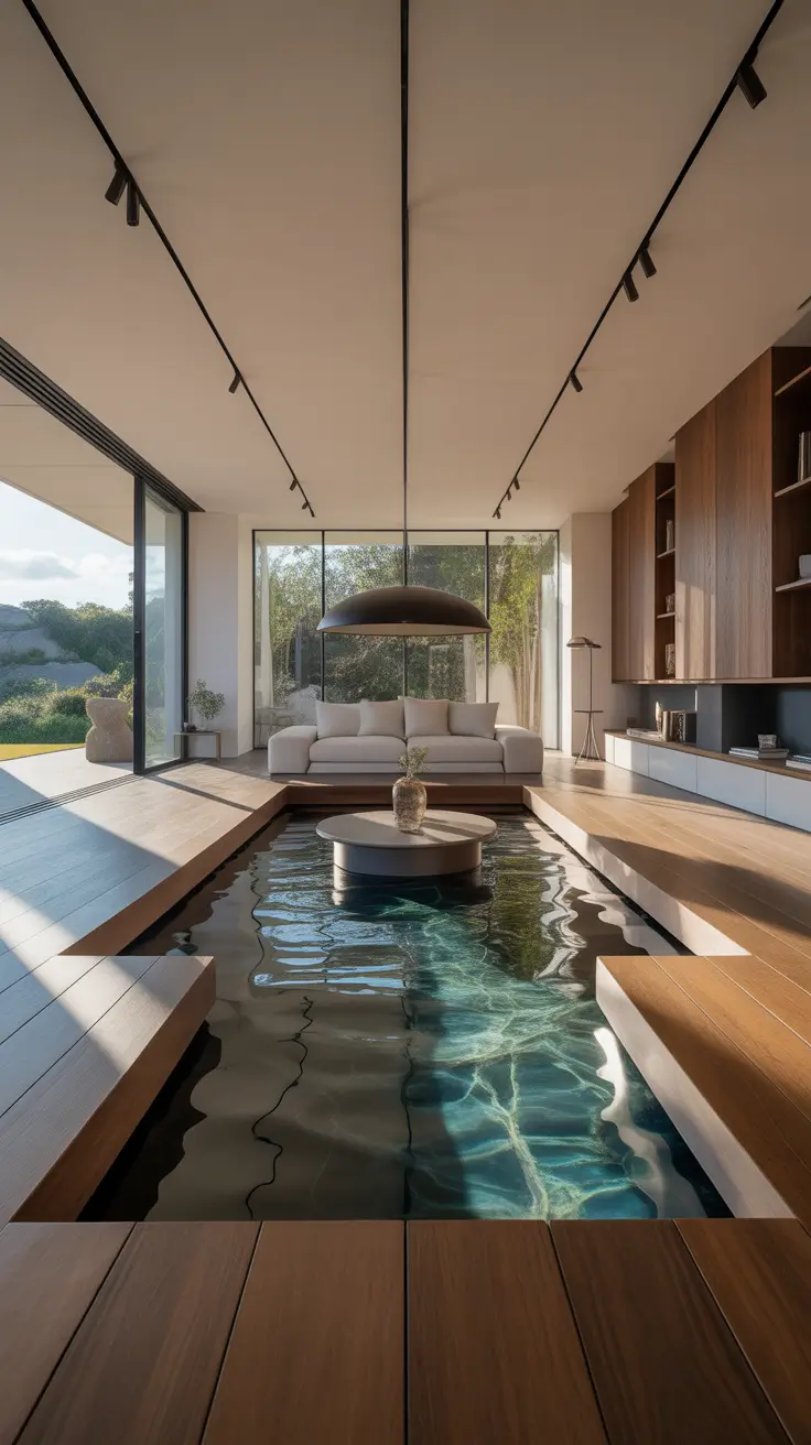 Sunken Living Room Ideas 2026 Statement Water Feature Sunken Living Room Ideas Design