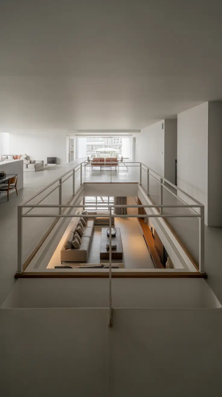 Sunken Living Room Ideas 2026 Double Height Sunken Living Room Ideas With Overlook