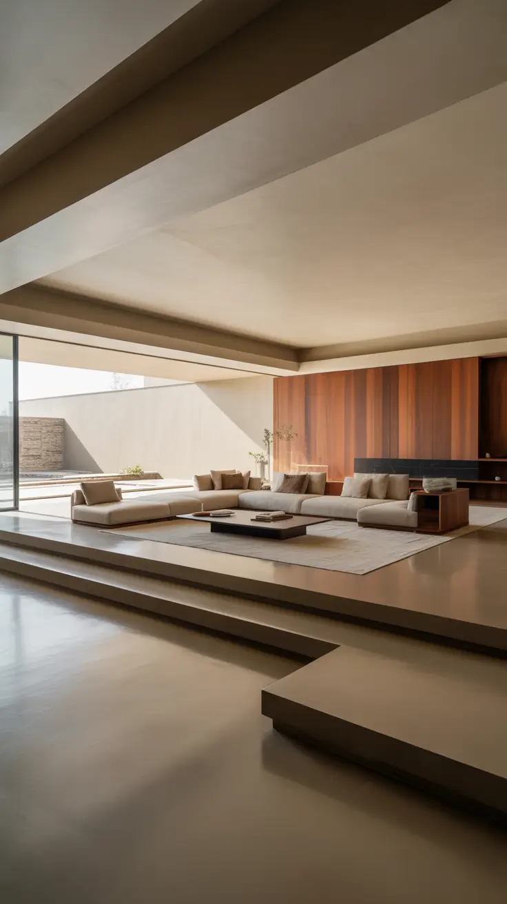 Sunken Living Room Ideas 2026 Minimalist Step Down Design With Clean Lines