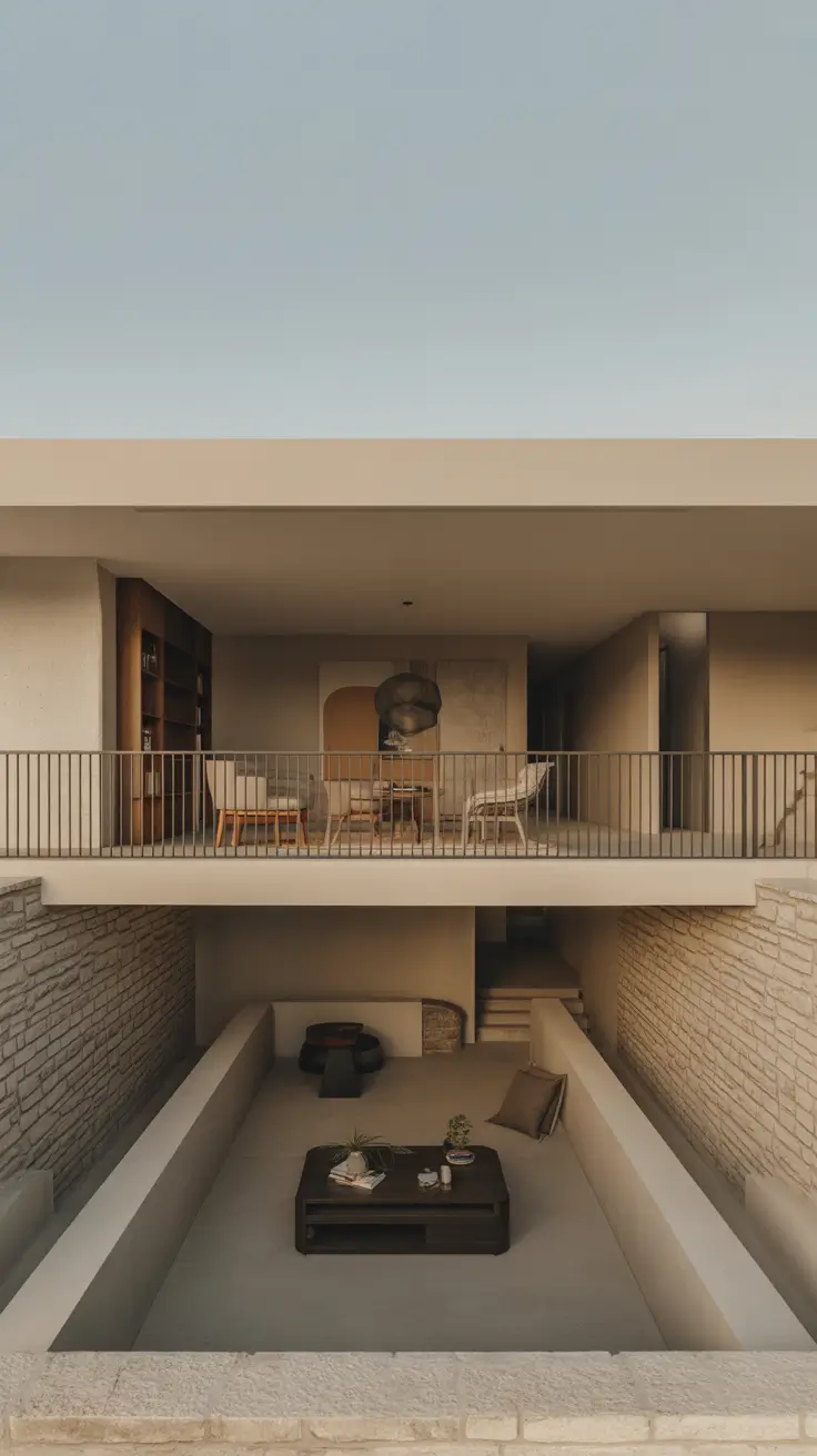 Sunken Living Room Ideas 2026 Sunken Living Room Railing Ideas Half Walls For Subtle Division