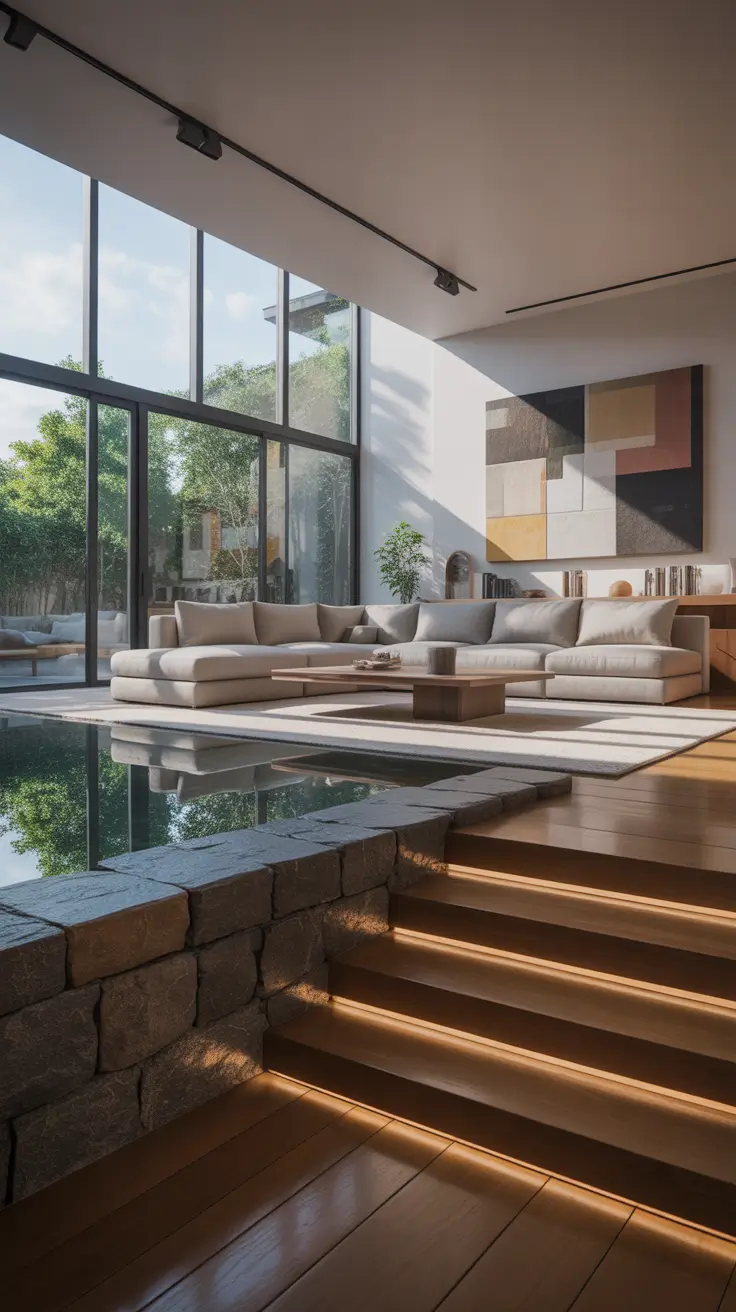 Sunken Living Room Ideas 2026 Sunken Living Room Step Ideas For Smooth Level Transitions