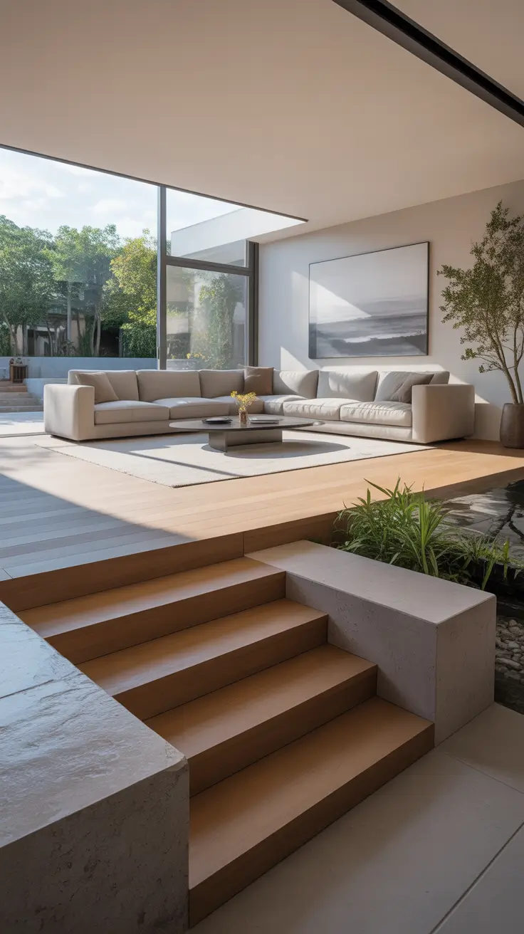 Sunken Living Room Ideas 2026 Sunken Living Room Step Ideas For Smooth Level Transitions