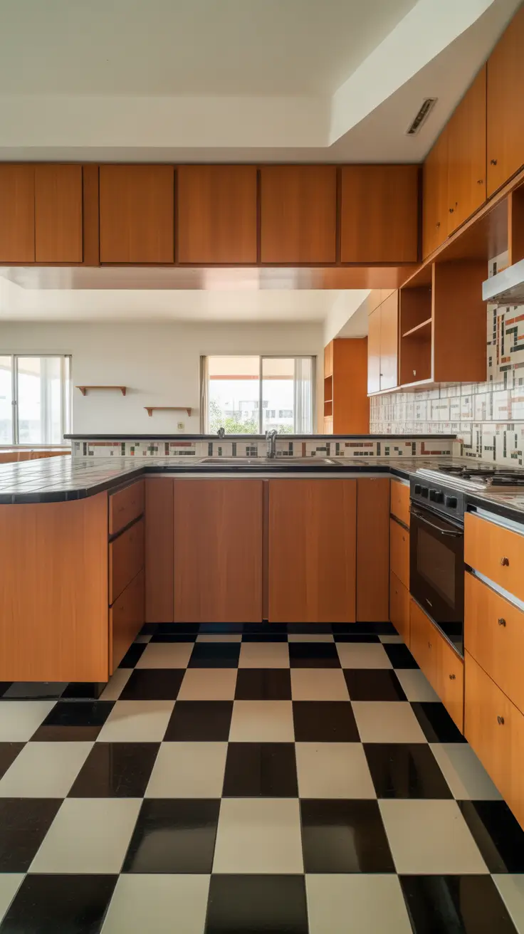 Vintage Kitchen Ideas 2026 Vintage Kitchen Ideas 1960s With Black And White Flooring