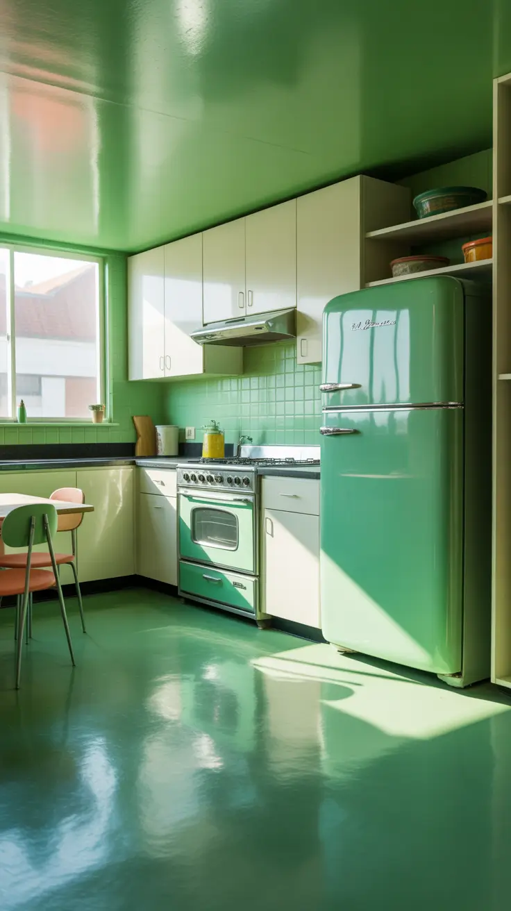 Vintage Kitchen Ideas 2026 Vintage Kitchen Ideas 1950s Mint Green Appliances And Chrome Details