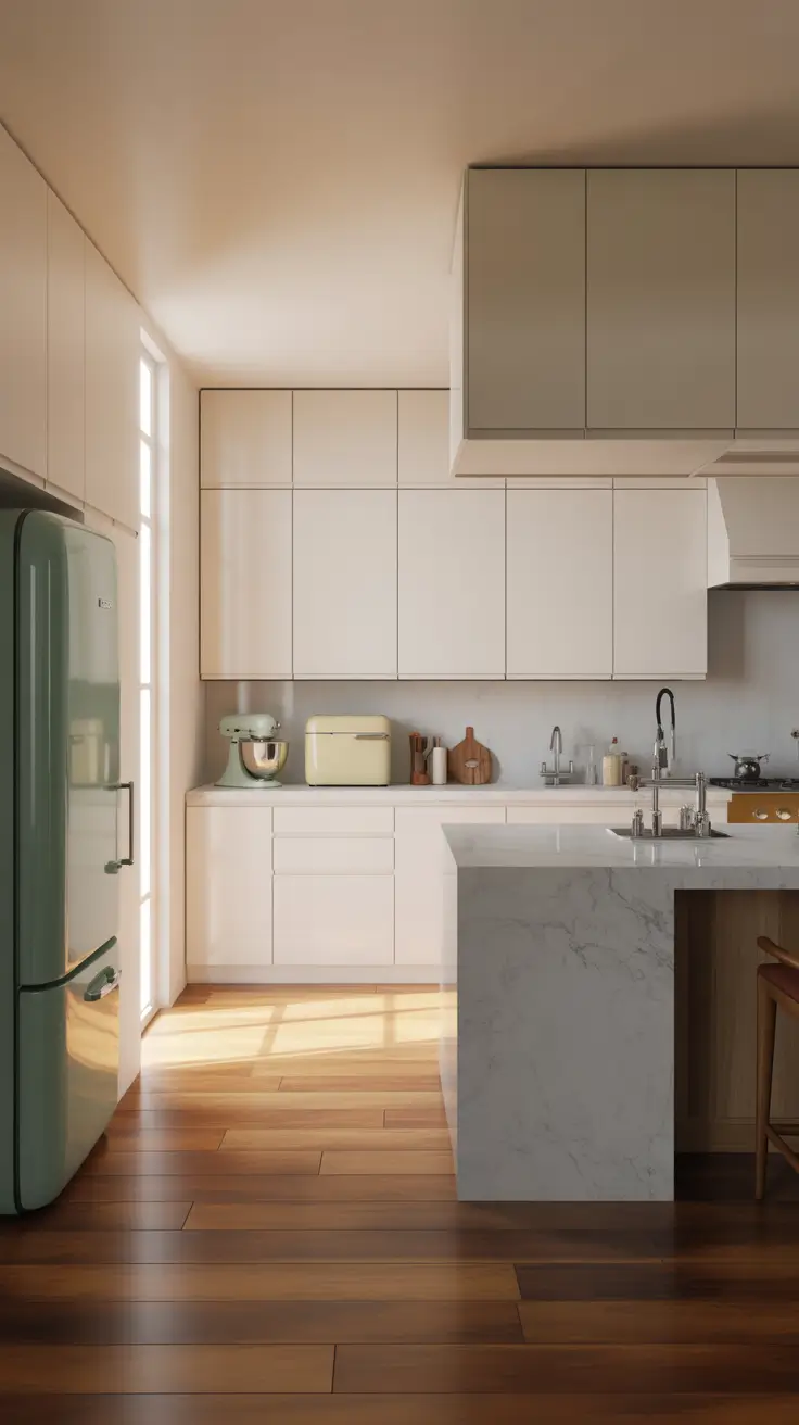 Vintage Kitchen Ideas 2026 Cream And Mint Modern Retro Kitchen