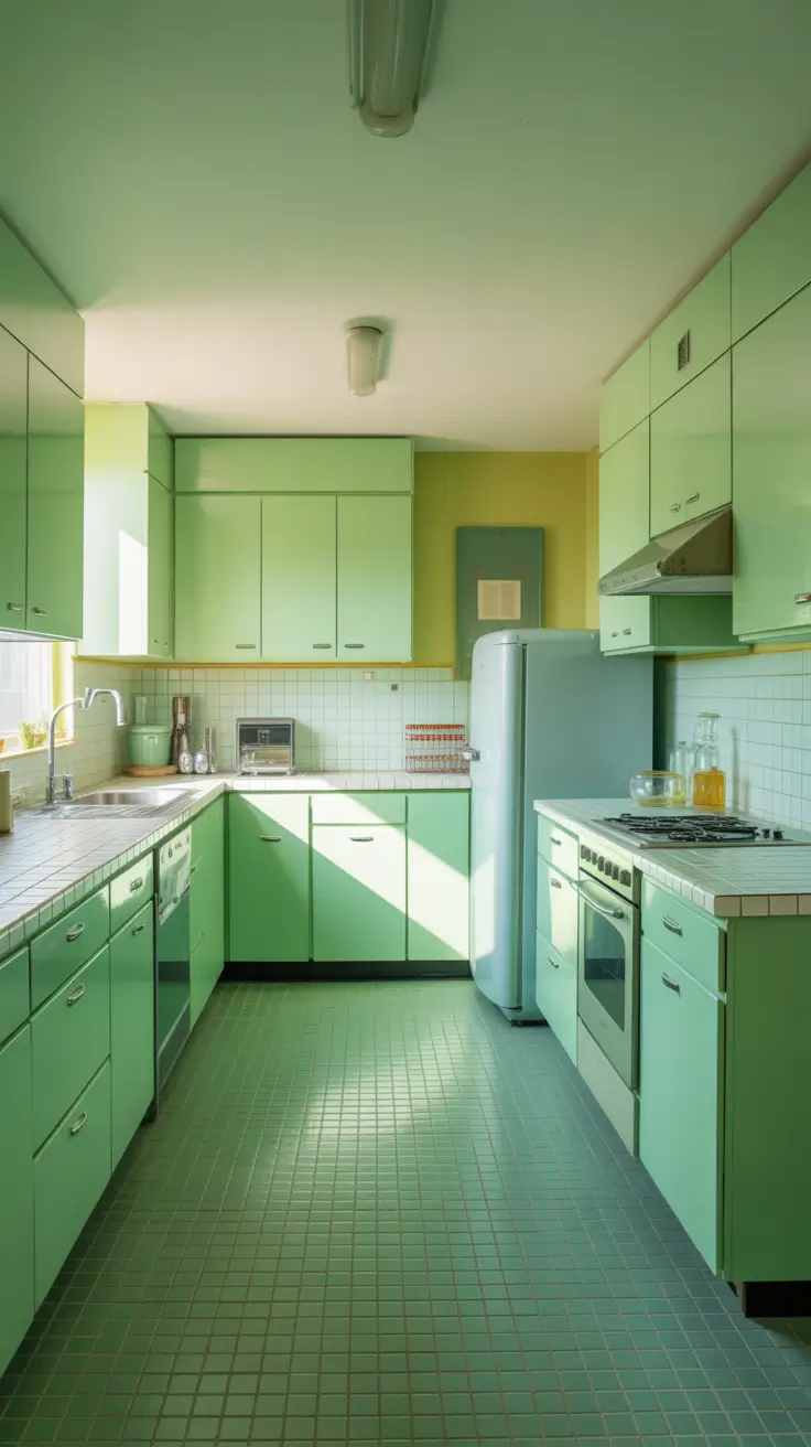 Vintage Kitchen Ideas 2026 Vintage Kitchen Ideas 1950s Mint Green And White Color Schemes