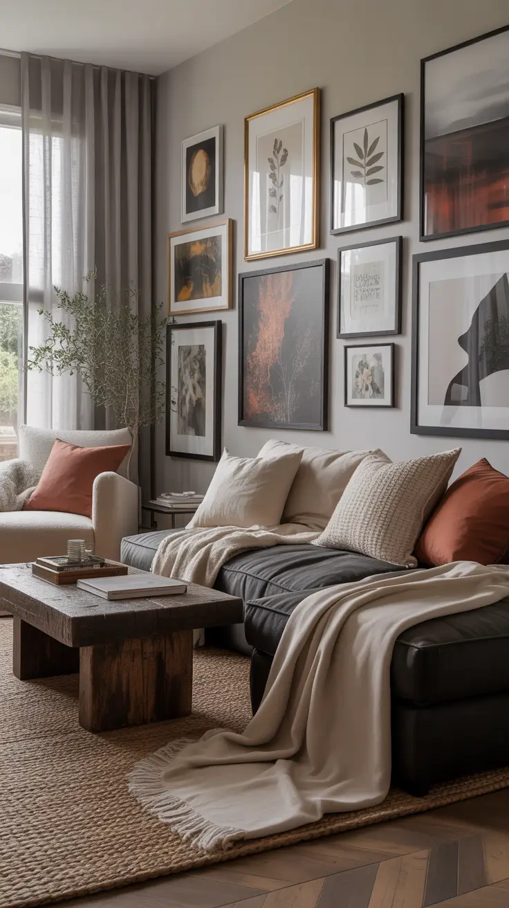 Wall Art for Living Room Ideas 2026 Classic Gallery Wall Ideas For Living Room With Vintage Frames