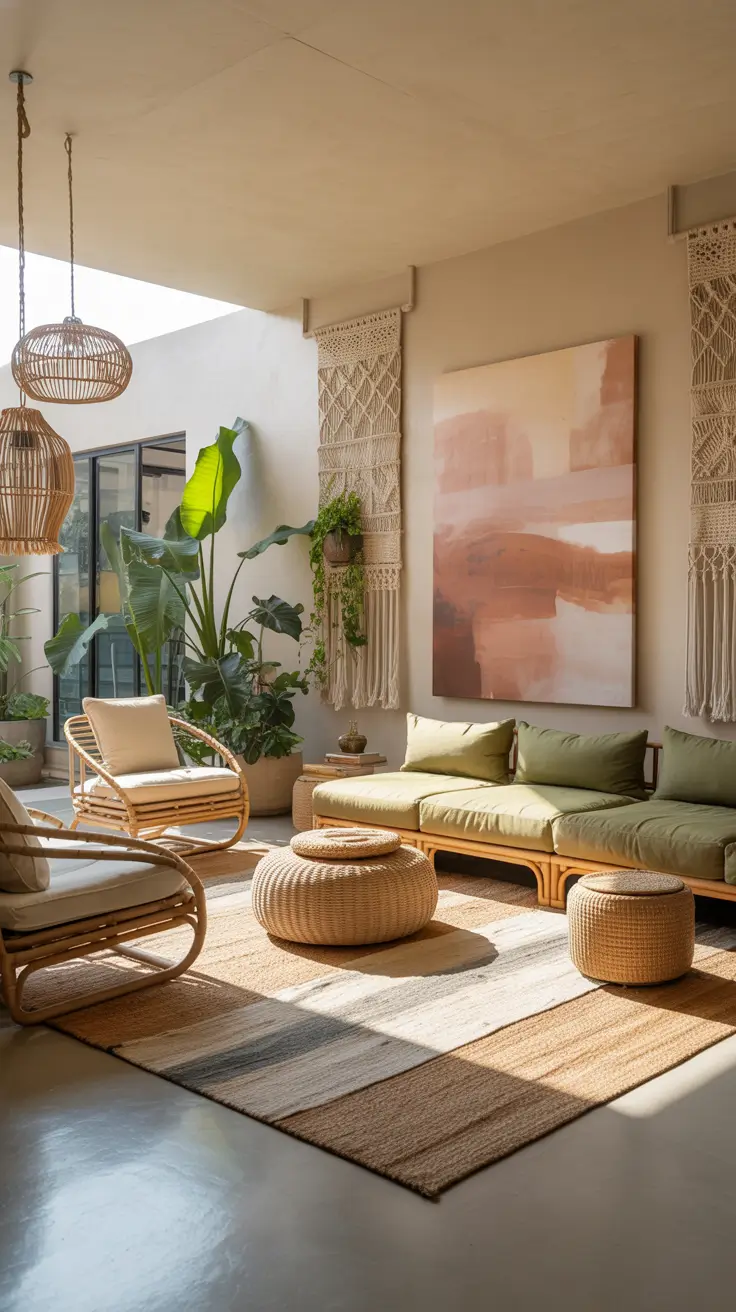 Wall Art for Living Room Ideas 2026 Modern Boho Wall Art Living Room Ideas For A Free-Spirited Space