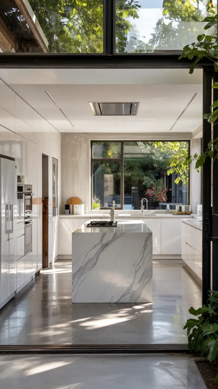 White Kitchen Cabinets Ideas 2026 Glossy White Kitchen Cabinets Design For A High-End Modern Kitchen