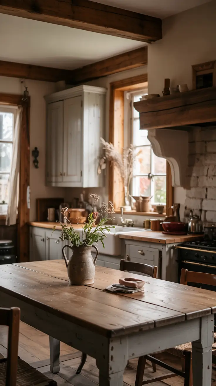 White Kitchen Cabinets Ideas 2026 Distressed White Kitchen Cabinets For Rustic Kitchen Charm