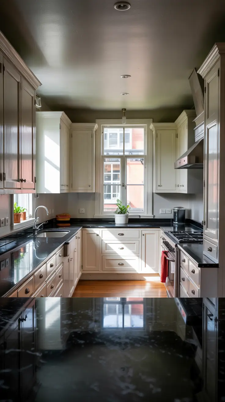 White Kitchen Cabinets Ideas 2026 Budget Friendly Black Countertops With White Kitchen Cabinets Ideas