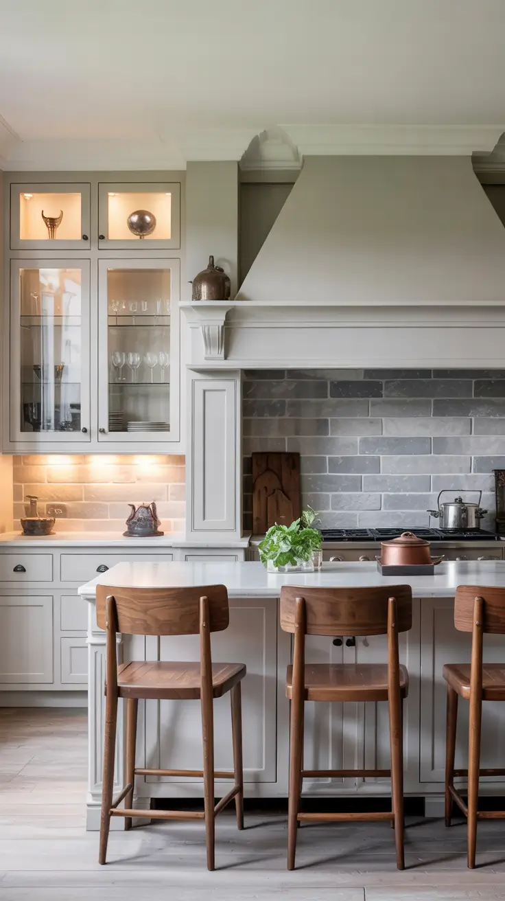 White Kitchen Cabinets Ideas 2026 Warm Wood Island Contrast With White Kitchen Cabinets Ideas