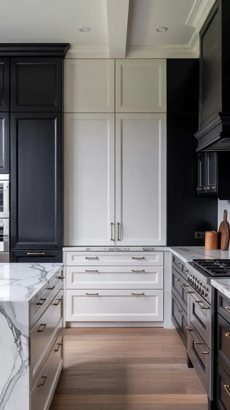 White Kitchen Cabinets Ideas 2026 Modern Contrast Layout With White Kitchen Cabinets Ideas