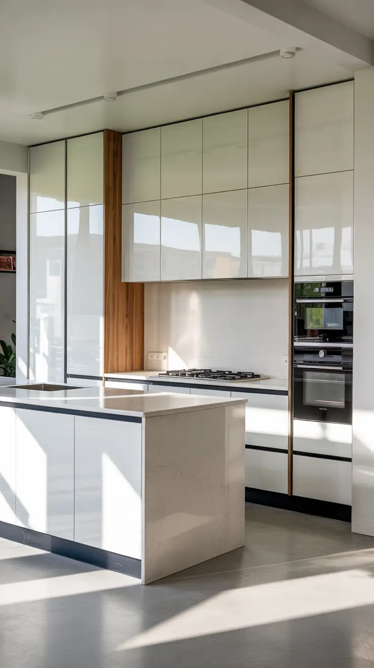 White Kitchen Cabinets Ideas 2026 Contemporary Kitchen Style Featuring Glossy White Kitchen Cabinets