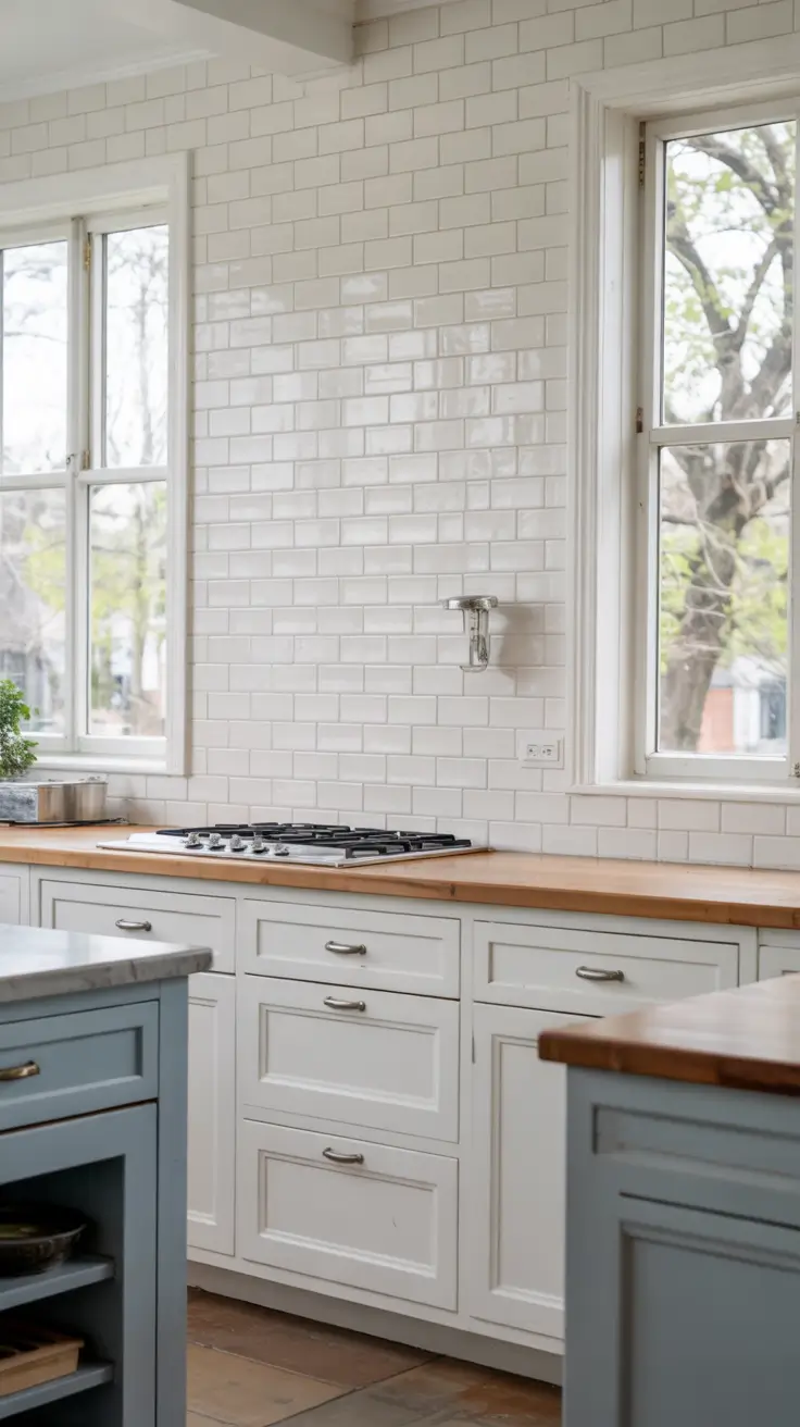 White Kitchen Cabinets Ideas 2026 Ideas For Subway Tile Kitchen Backsplash With White Cabinets In A Transitional Kitchen