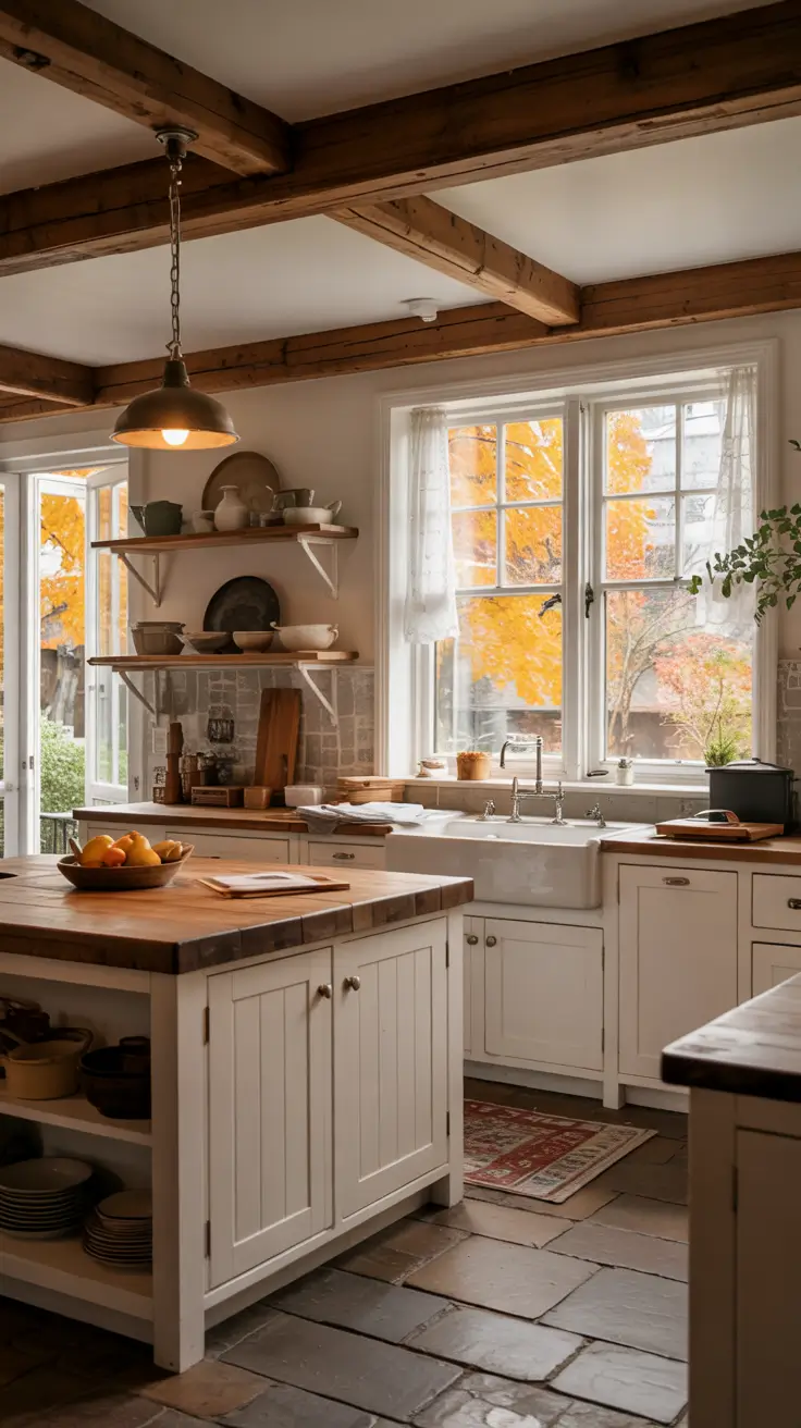White Kitchen Cabinets Ideas 2026 Modern Rustic Kitchen Ideas White Cabinets Open Shelving With Wood And Texture