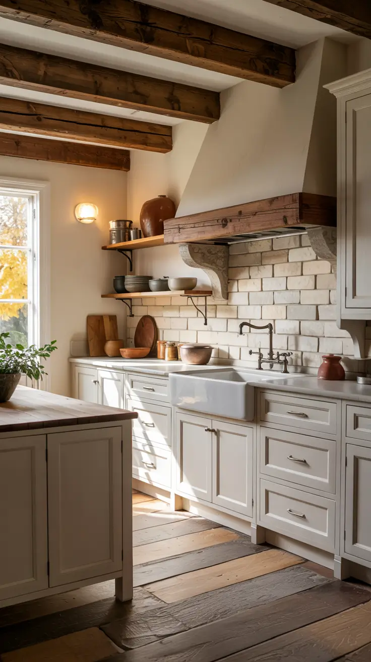 White Kitchen Cabinets Ideas 2026 Modern Rustic Kitchen Ideas White Cabinets Open Shelving With Wood And Texture