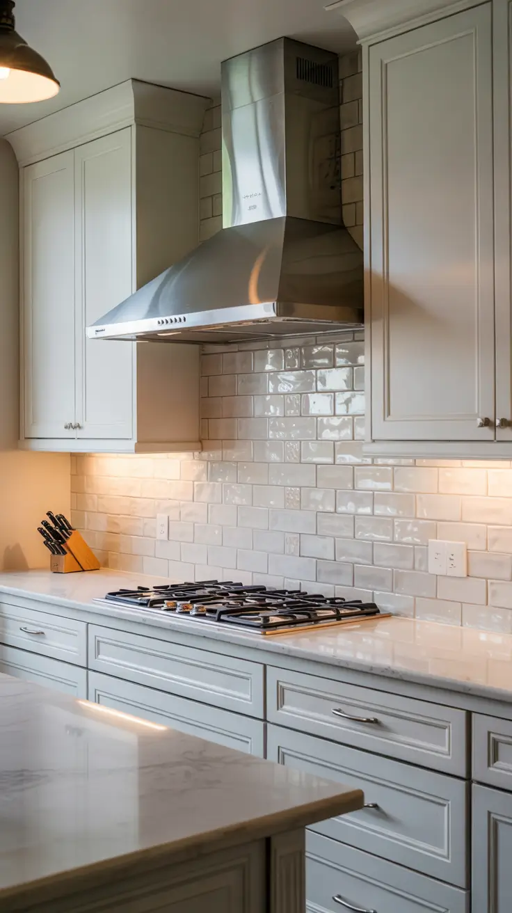 White Kitchen Cabinets Ideas 2026 Kitchen Backsplash Ideas White Cabinets Stainless Hood In A Contemporary Kitchen